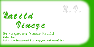 matild vincze business card